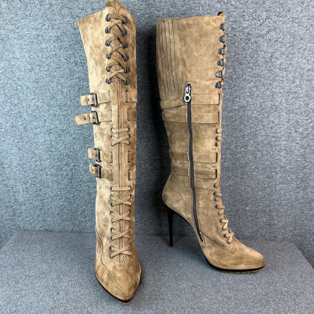 Le Silla All Leather Stiletto Corset Boot Size EU40|US9.5-10